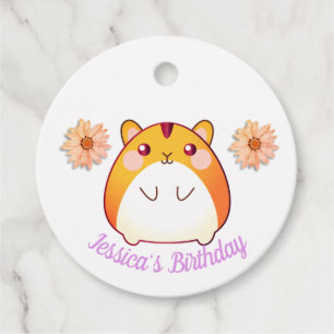Cute Kawaii Hamster Custom Favour Tags