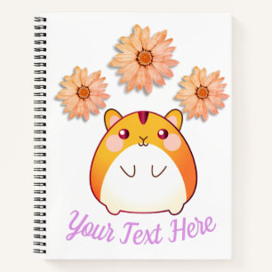 Cute Kawaii Hamster Custom Notebook