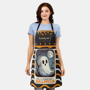 Cute kawaii Happy Halloween custom name Apron