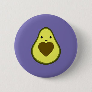 Cute Kawaii Happy Love Avocado 6 Cm Round Badge