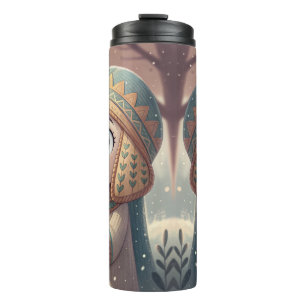Cute Kawaii Hatshepsut Food & Coconut Art Thermal Tumbler