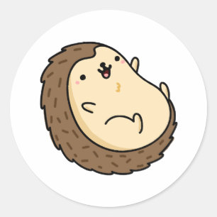 Cute Kawaii Hedgehog Classic Round Sticker