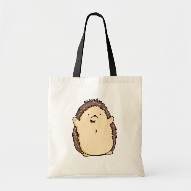 Cute Kawaii Hedgehog Tote Bag (Front)