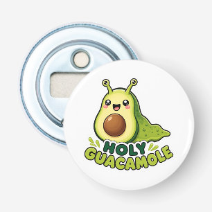 Cute Kawaii Holy Guacamole Avocado Slug Cartoon Bottle Opener