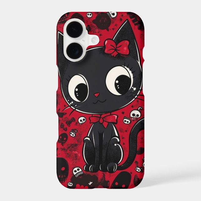Cute Kawaii Horror Cat Valentine Case-Mate iPhone  (Back)