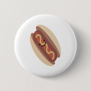 Cute Kawaii Hot Dog 6 Cm Round Badge
