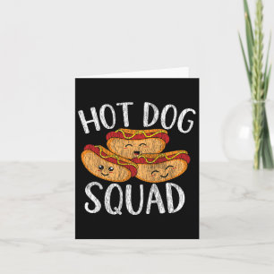 Cute Kawaii Hot Dog Squad Bbq Family Matching Men Card