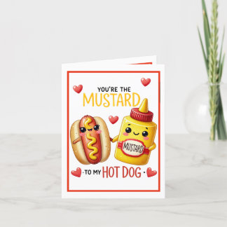 Cute Kawaii Hotdogs and Mustard Thank You Card