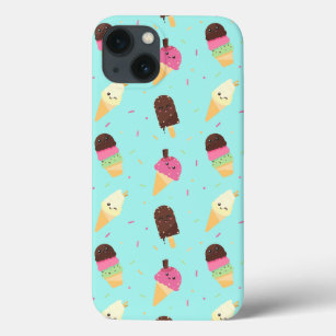 Cute Kawaii Ice Cream Pattern Case-Mate iPhone Case