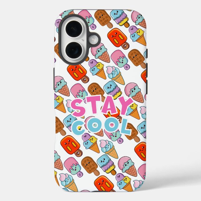 Cute Kawaii Ice-Cream & Popsicle iPhone Case (Back)
