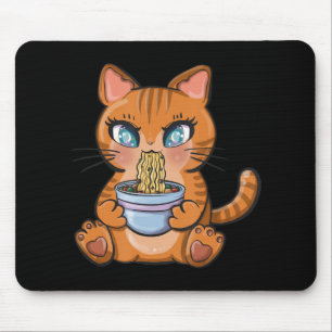 Cute Kawaii Japanese Anime Cat Ramen Gift  Mouse Mat