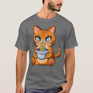 Cute Kawaii Japanese Anime Cat Ramen Gift T-Shirt