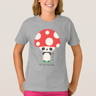 Cute Kawaii Japanese Kinoko Mushroom Panda T-Shirt