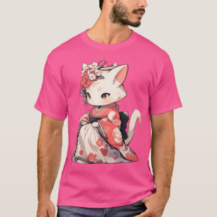 Cute Kawaii Japanese Maiko Cat T-Shirt