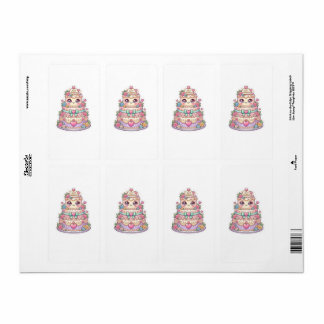 Cute Kawaii Just Married Wedding Cake Pastel Flora