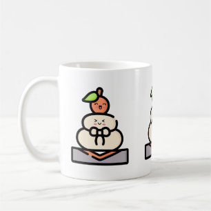 Cute Kawaii Kagami Mochi Coffee Mug