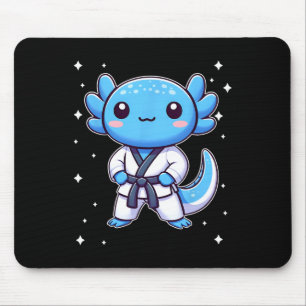 Cute Kawaii Karate Axolotl Martial Arts Mouse Mat