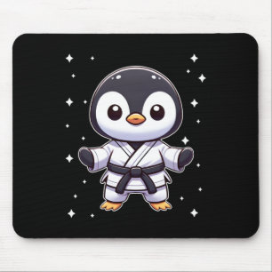 Cute Kawaii Karate Penguin Martial Arts Mouse Mat