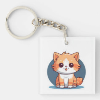 Cute Kawaii Kitten Acrylic Keychain