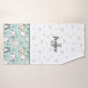 Cute Kawaii Kitten Bath Towel