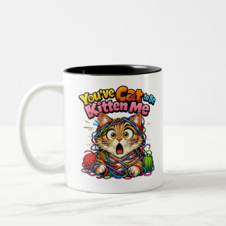 Cute Kawaii Kitten Cat Two-Tone Mug