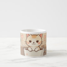 Cute Kawaii Kitten Coffee Mug | Adorable Cat Lover