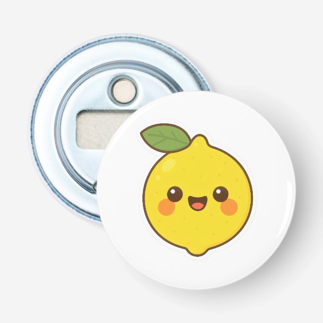 Cute Kawaii Lemon Bottle Opener (Front)