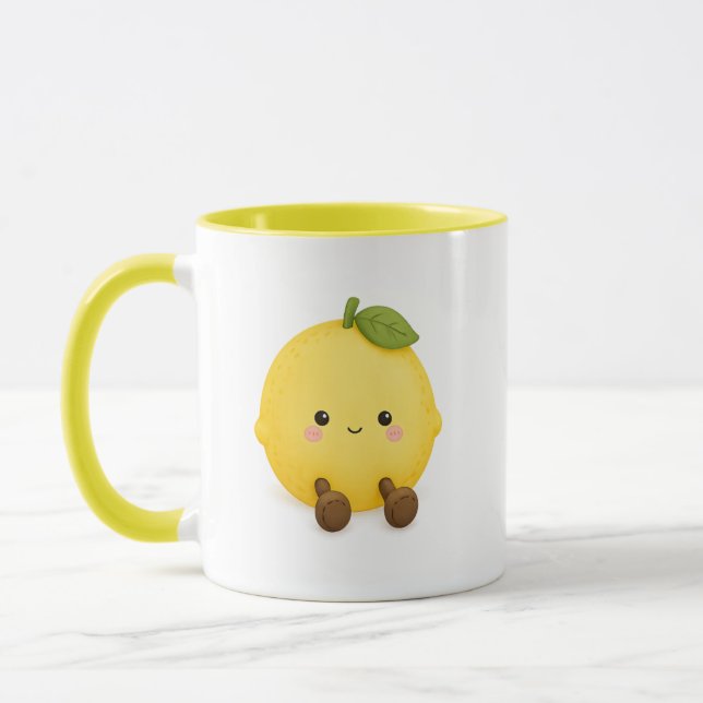 Cute Kawaii Lemon Coffee Mug (Left)