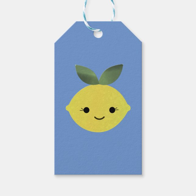 Cute Kawaii Lemon Gift Tags (Front)