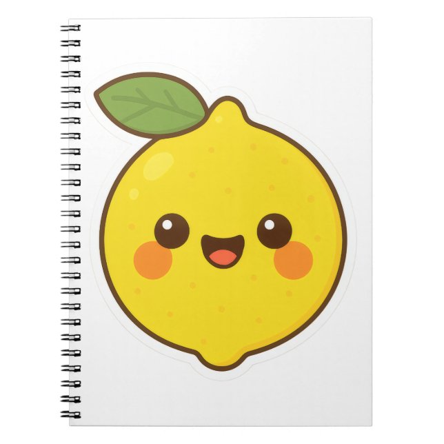 Cute Kawaii Lemon Notebook (Front)