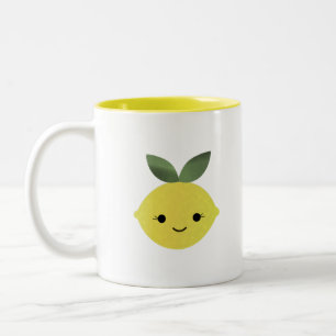 Cute Kawaii Lemon Two-Tone Coffee Mug