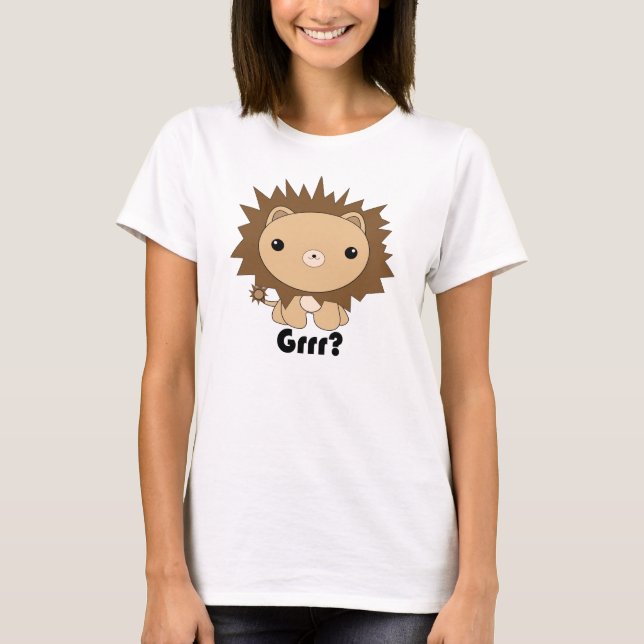 Cute Kawaii Lion Grrr? T-shirt (Front)