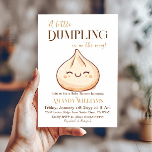 Cute Kawaii Little Dumpling Baby Shower Invitation