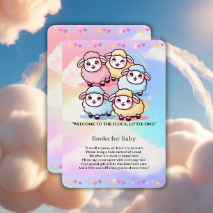 Cute Kawaii Little Lamb Baby Shower Enclosure Card