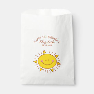 Cute Kawaii Little Sunshine Kids 1st Birthday Favour Bags