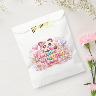 Cute Kawaii Made With Love Cat Name Pastel Pink Fl Favour Bags