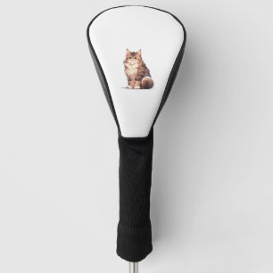 Cute Kawaii Maine Coon Big Cat   Golf Head Cover