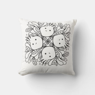 Cute Kawaii Mandala Cushion