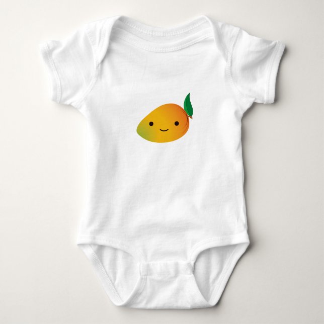 Cute Kawaii Mango Baby Bodysuit (Front)