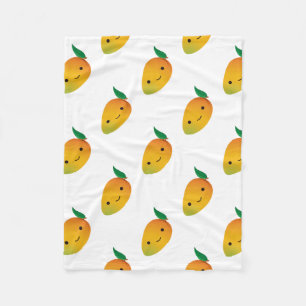 Cute Kawaii Mango Fleece Blanket