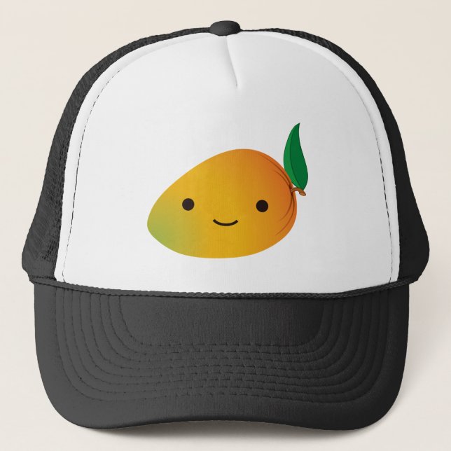 Cute Kawaii Mango Trucker Hat (Front)