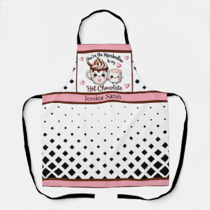 Cute Kawaii Marshmallows and Chocolate Apron