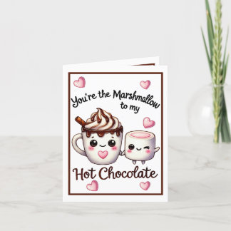 Cute Kawaii Marshmallows and Hot Chocolate Thank You Card