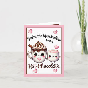 Cute Kawaii Marshmallows and Hot Chocolate Thank You Card