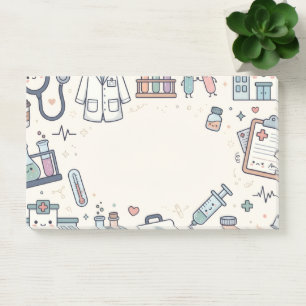 Cute Kawaii Medical Doodles Post-it Notes