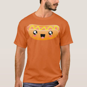 Cute Kawaii Meme Hot Dog Graphic T-Shirt