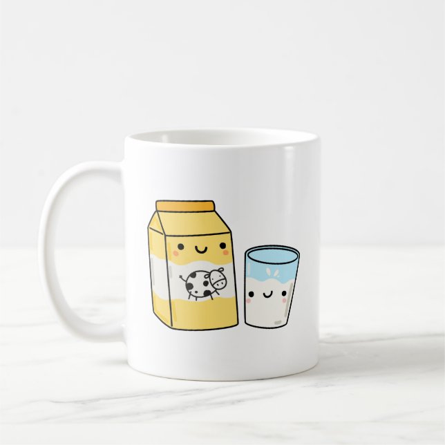 Cute Kawaii Milk Coffee Mug (Left)