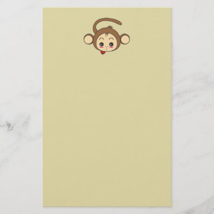 Cute Kawaii Monkey Illustration Stationery