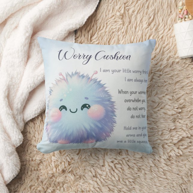 Cute Kawaii Monster Worry Cushion Anxiety Support  (Blanket)