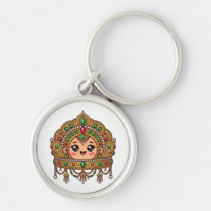 Cute Kawaii Moroccan Bridal Crown Traditional Jewe Key Ring